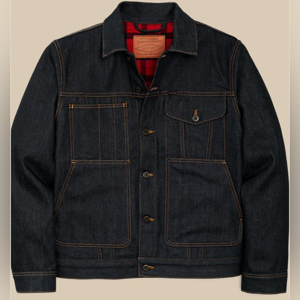 Filson Lined Denim Short Cruiser Jacket USA MADE - Picture 3 of 6